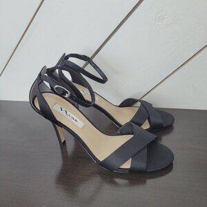 NEW Nina New York Venus Women's 9M Satin Heeled Slingback Sandals   4CT